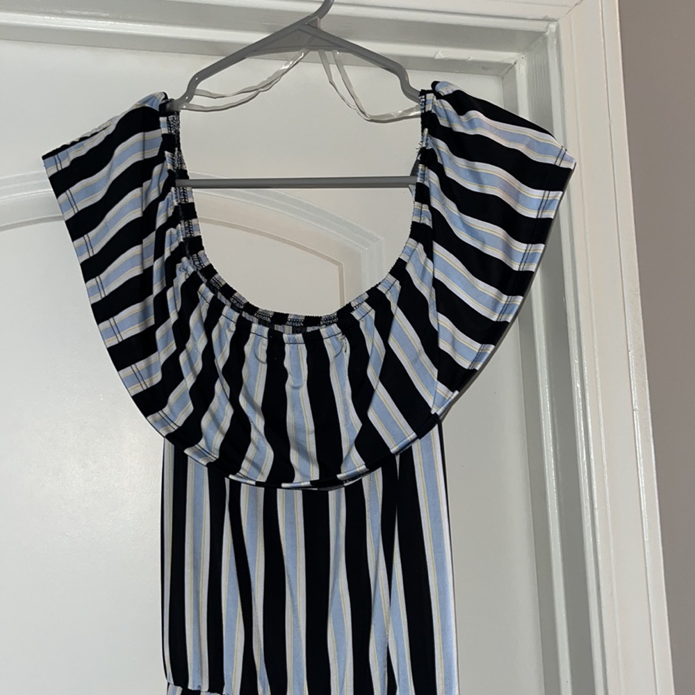 Striped jumpsuit. - Picture 2 of 7